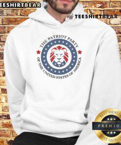 Awesome Patriot Party Lion hoodie for United States 3rd Party Conservative supporters, featuring a bold design and vibrant colors.