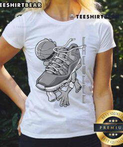 Awesome Sneaker Basketball Ladies Tee featuring a stylish design perfect for sporty women and sneaker enthusiasts.
