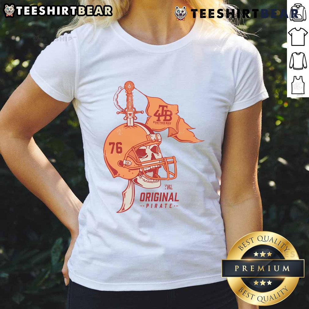 Awesome The 76 Original Pirate Ladies Tee featuring a stylish pirate graphic on a comfortable t-shirt for women.