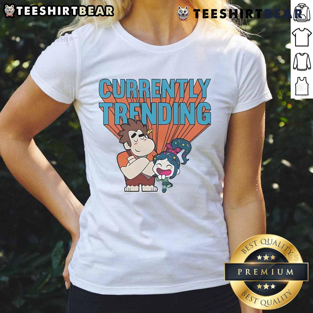 Trendy ladies' tee featuring a cute Disney Wreck-It Ralph design, perfect for fans and casual wear.