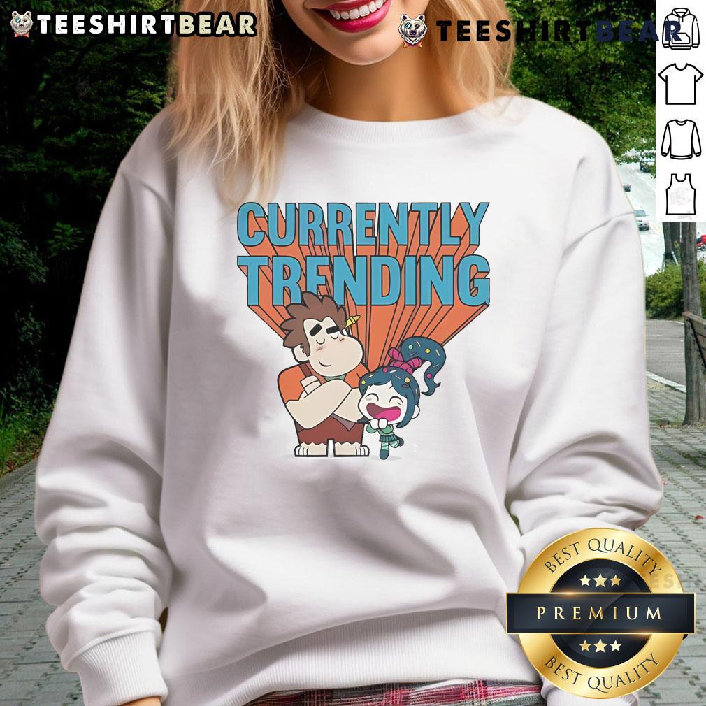 Alt Text: Cute Disney Wreck-It Ralph sweatshirt, currently trending, featuring vibrant graphics and cozy design for fans.