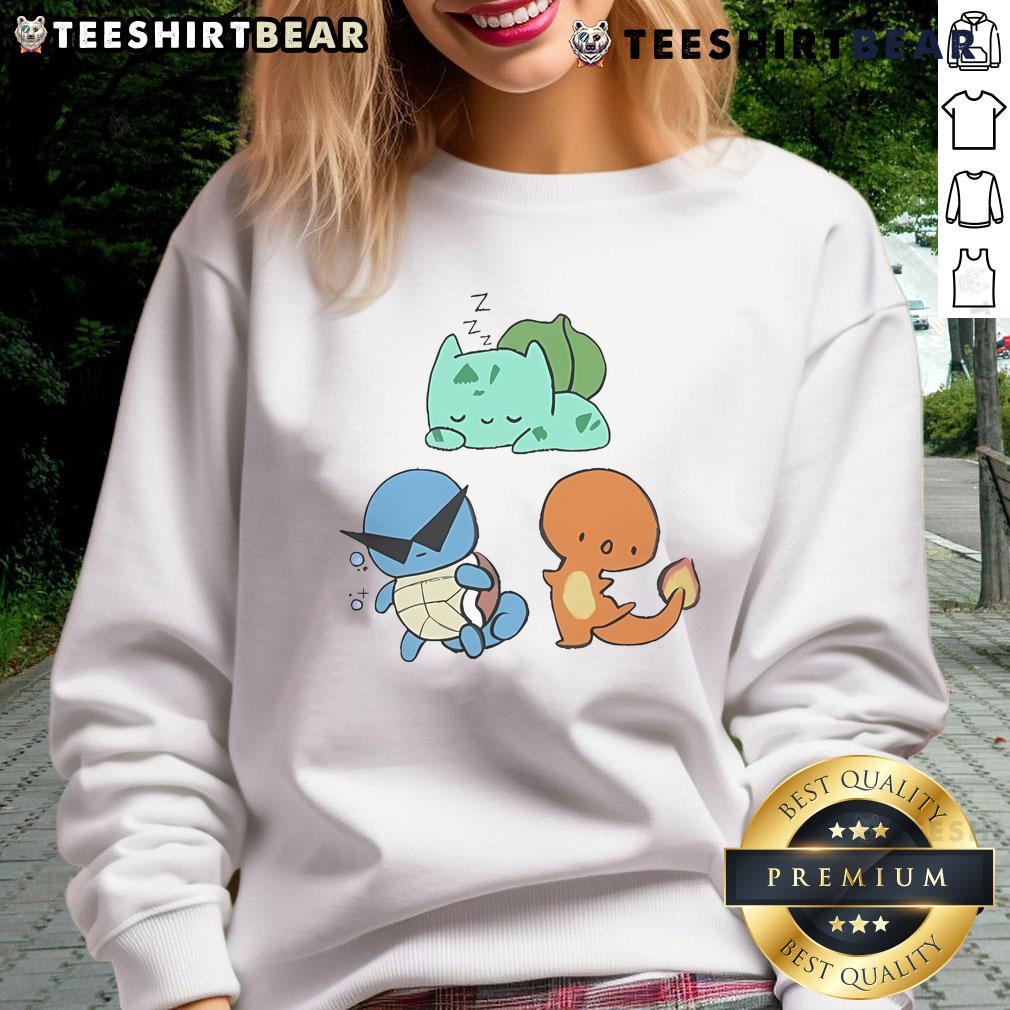 Alt Text: Cute Pokemon Bulbastore Trio Sweatshirt featuring vibrant designs of beloved Pokemon characters.