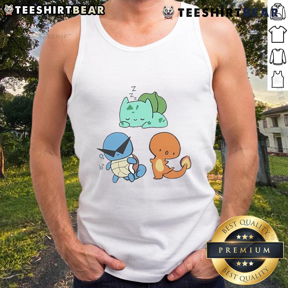 Adorable tank top featuring the Bulbastore Trio from Pokemon, perfect for fans and casual wear.
