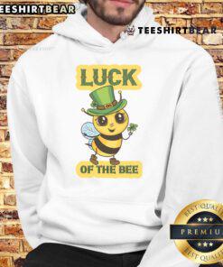 Alt Text: Cute St. Patrick's Day Irish American tradition hoodie featuring a shamrock and bee design, perfect for festive celebrations.