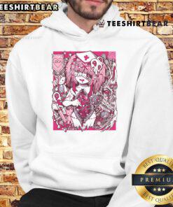 Adorable UBOA nurse hoodie against the Great Wall, featuring a vibrant static design for neurodivergent pride.
