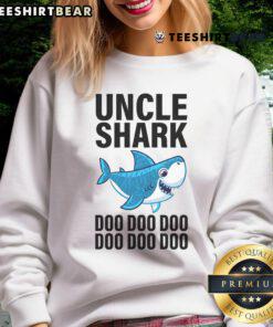 Matching family sweatshirt featuring a cute Uncle Shark design, perfect for playful family gatherings and fun outings.