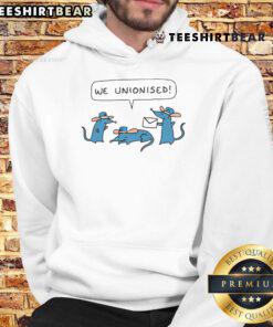 Adorable Cute We Unionised Mail Rats Hoodie featuring vibrant graphics, perfect for rodent lovers and cozy fashion enthusiasts.