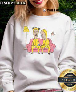 Funny Beavis and Butthead Breaking Bad sweatshirt featuring iconic characters in a humorous design, perfect for fans.