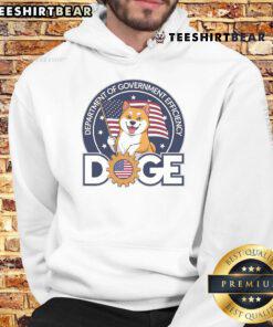 Funny Doge crypto meme hoodie showcasing Department of Government Efficiency design with vibrant colors and playful graphics.