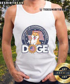 Funny Doge Crypto Meme tank top showcasing humor about government efficiency, perfect for meme lovers and crypto enthusiasts.