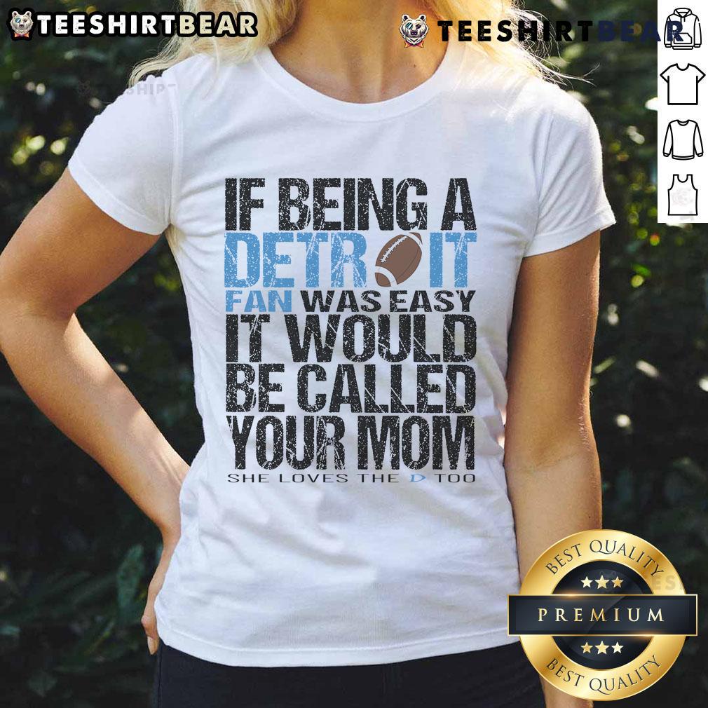 Funny Lions fan ladies tee for your mom, featuring a playful design perfect for game day and cheering on the team.