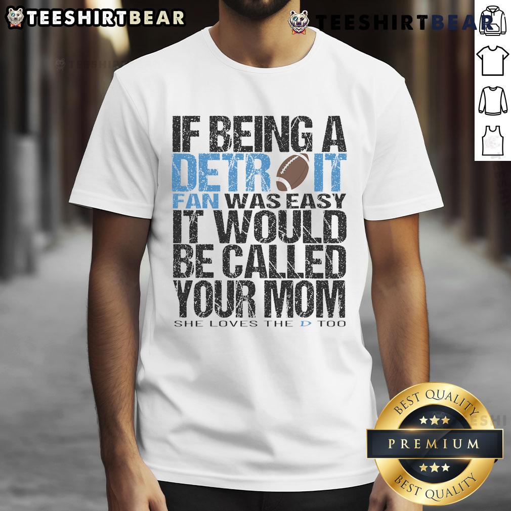 Funny Lions Fan T-Shirt for Your Mom featuring a playful lion graphic, perfect for Detroit Lions supporters.