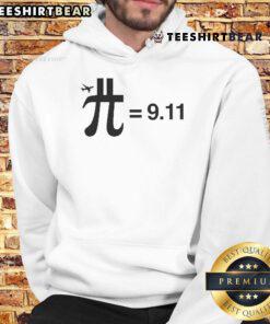 Funny Pi Plane 9.11 Hoodie featuring a quirky design with mathematical symbols and airplane graphics.