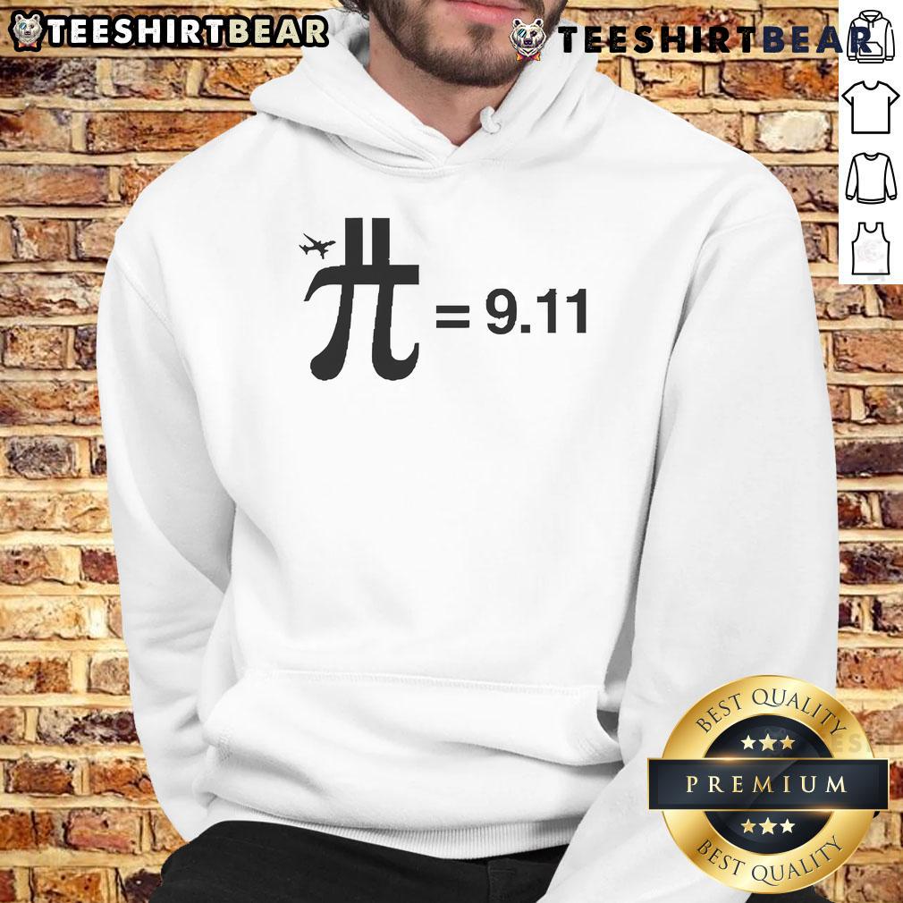 Funny Pi Plane 9.11 Hoodie featuring a quirky design with mathematical symbols and airplane graphics.