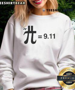 Funny Pi Plane 9.11 Sweatshirt featuring a humorous graphic of a plane and pi symbol, perfect for math and aviation enthusiasts.