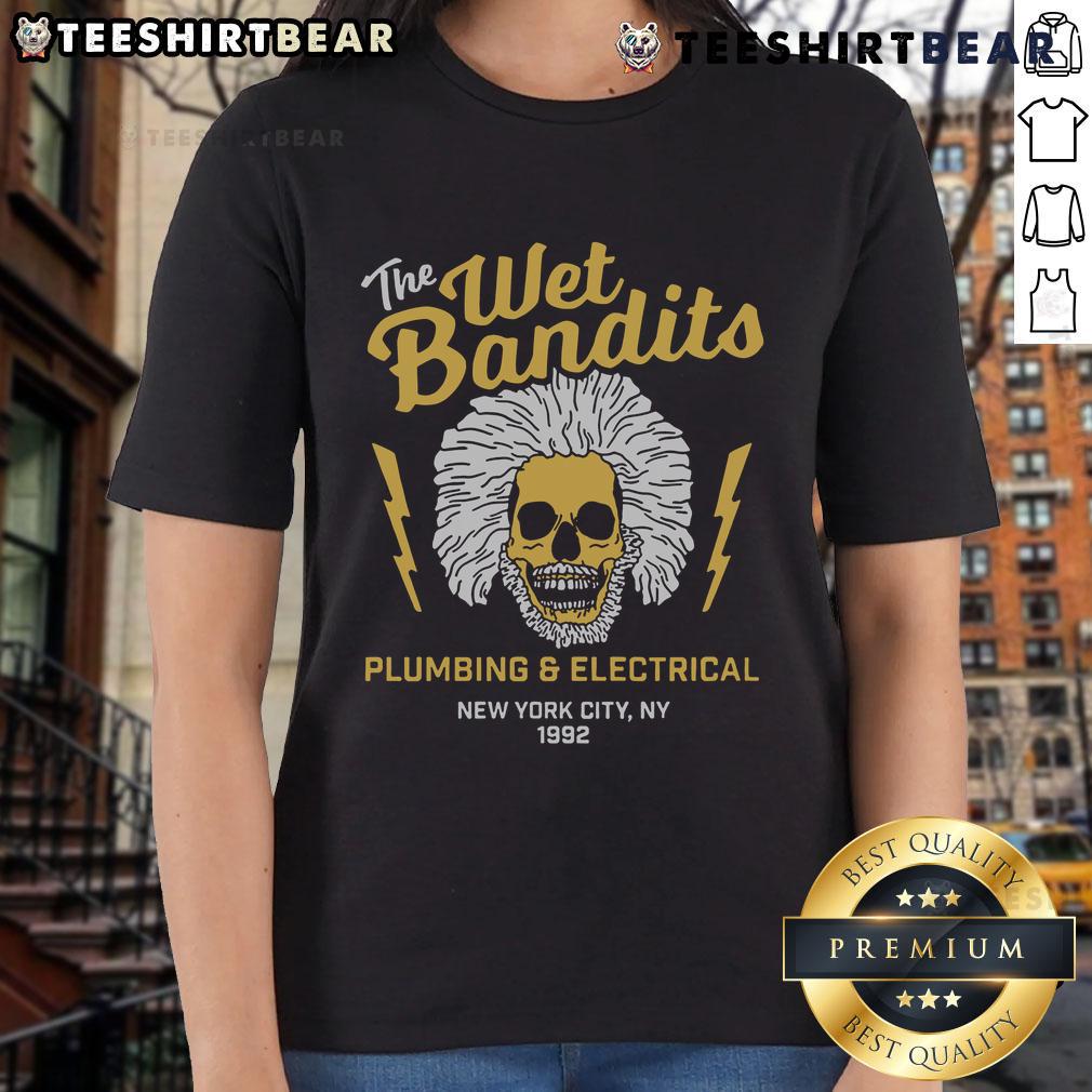Funny The Wet Bandits movie plumbing tee featuring iconic NYC design from 1992, perfect for fans of Home Alone.