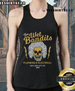 Funny The Wet Bandits movie tank top featuring iconic plumbing scene from New York City, 1992 comedy classic.
