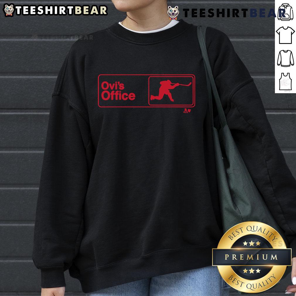 Good Alexander Ovechkin OviS Office sweatshirt featuring a stylish design for hockey fans and sports enthusiasts.