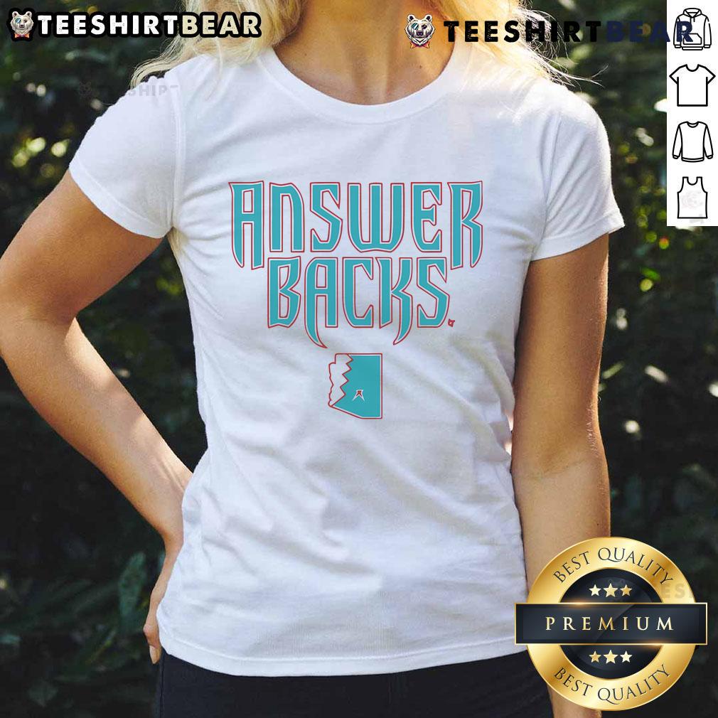 Good Arizona Answer Backs Ladies Tee featuring a stylish design perfect for casual wear and summer outings.