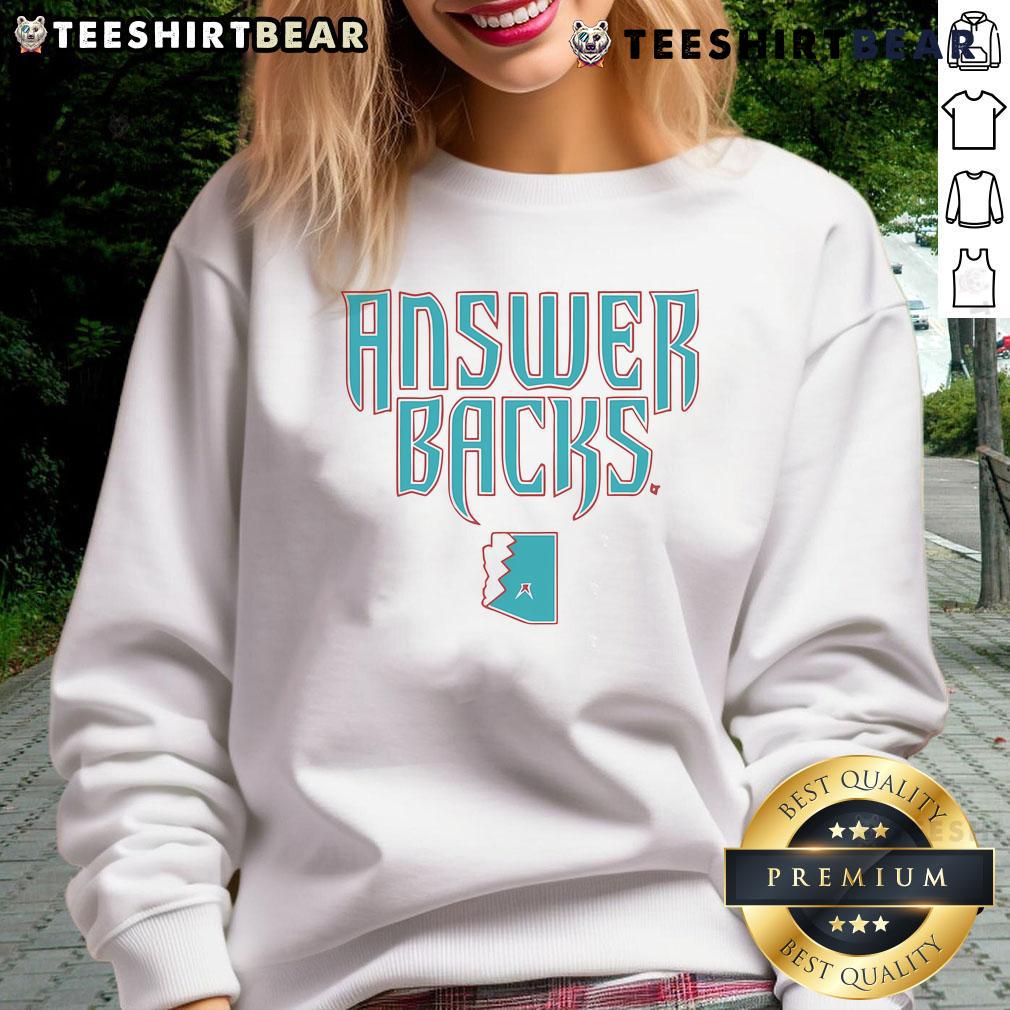 Good Arizona Answer Backs Sweatshirt in vibrant colors, perfect for casual wear and showcasing Arizona pride.