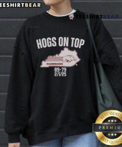 Arkansas Basketball Hogs sweatshirt featuring bold design celebrating victory over Kentucky, perfect for fans and supporters.