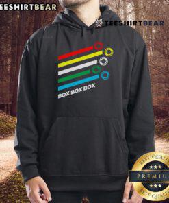 Good Box Box Box F1 Tyre Compound Options Hoodie showcasing stylish racing design for motorsport enthusiasts.