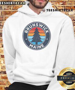 Alt Text: Vintage retro 70s hoodie featuring 'Good Brunswick Maine' design, perfect for nostalgic fashion lovers.
