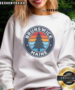 Vintage retro 70s sweatshirt featuring 'Good Brunswick Maine' design, perfect for nostalgic fashion lovers.