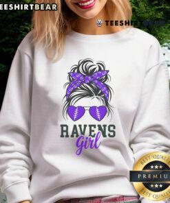 Alt Text: Good Girl Just A Girl Who Loves Raven Sweatshirt in black featuring a stylish graphic design and comfortable fit.