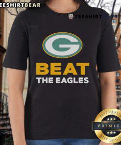 Good Green Bay Packers beat the Philadelphia Eagles ladies tee featuring team colors and logo for female fans.
