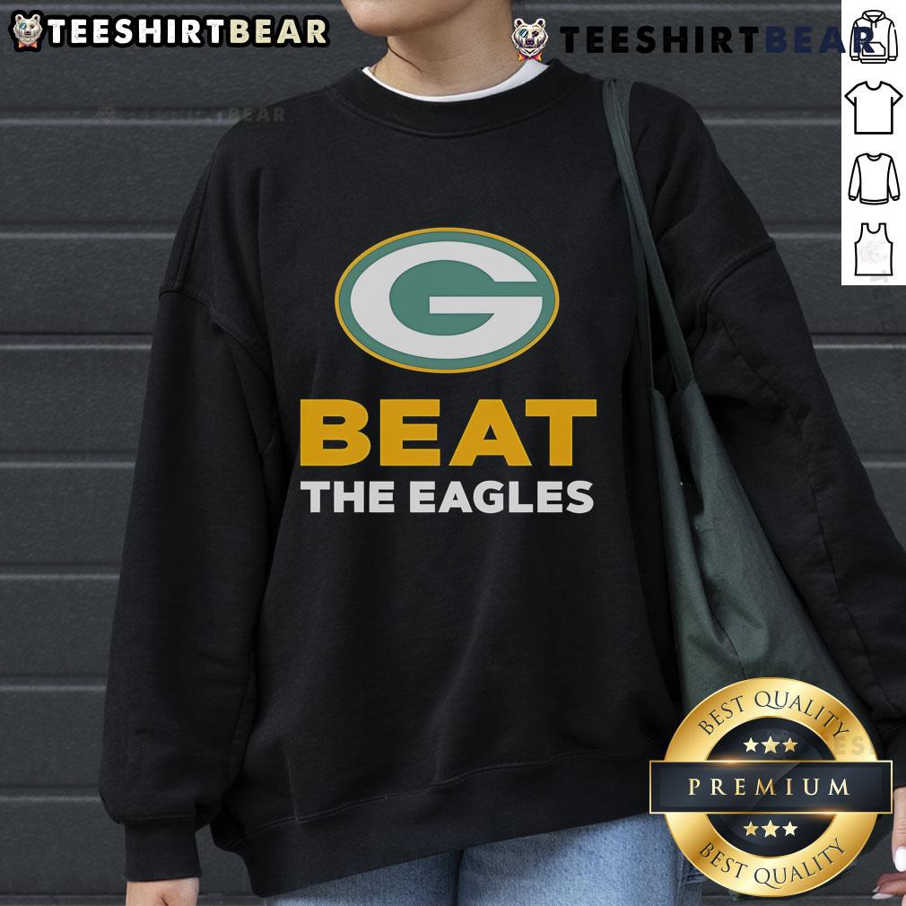 Green Bay Packers sweatshirt celebrating their victory over the Philadelphia Eagles, showcasing team pride and style.