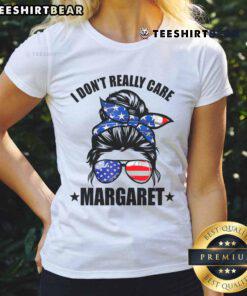 Minimalist 'Good, I Dont Really Care' tee by J.D. Vance featuring a stylish messy bun design for ladies.