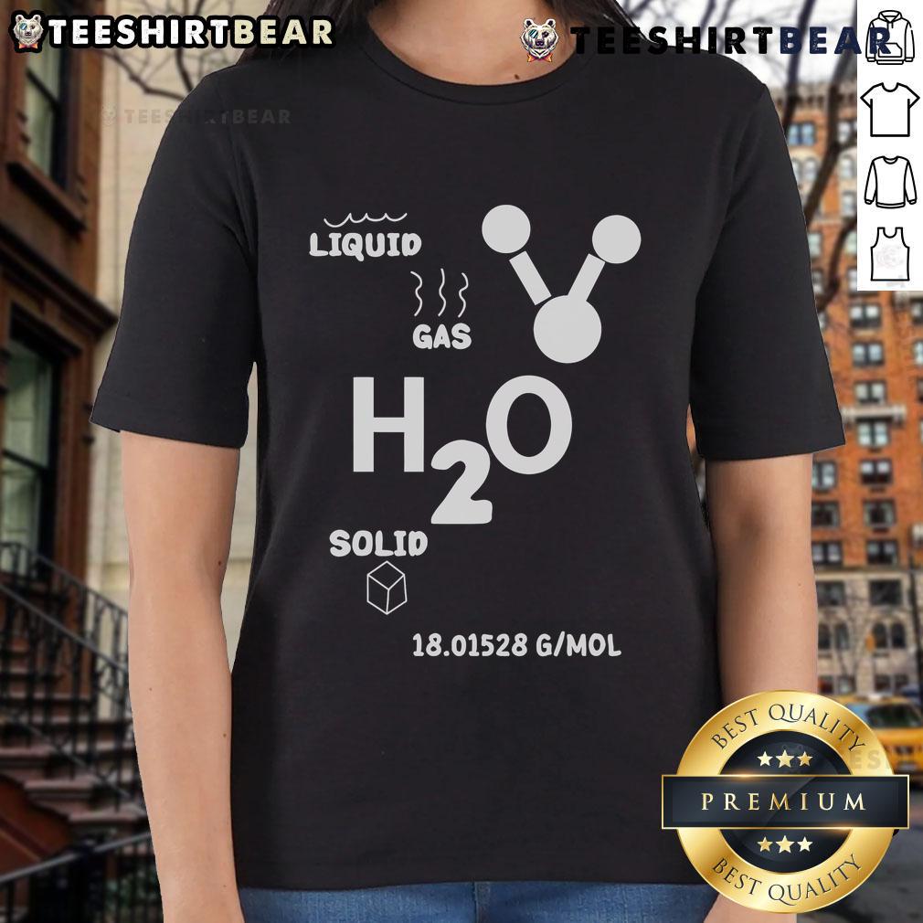 Good Liquid Gas H2O Solid G Mol Ladies Tee featuring a stylish graphic on a comfortable women's t-shirt.