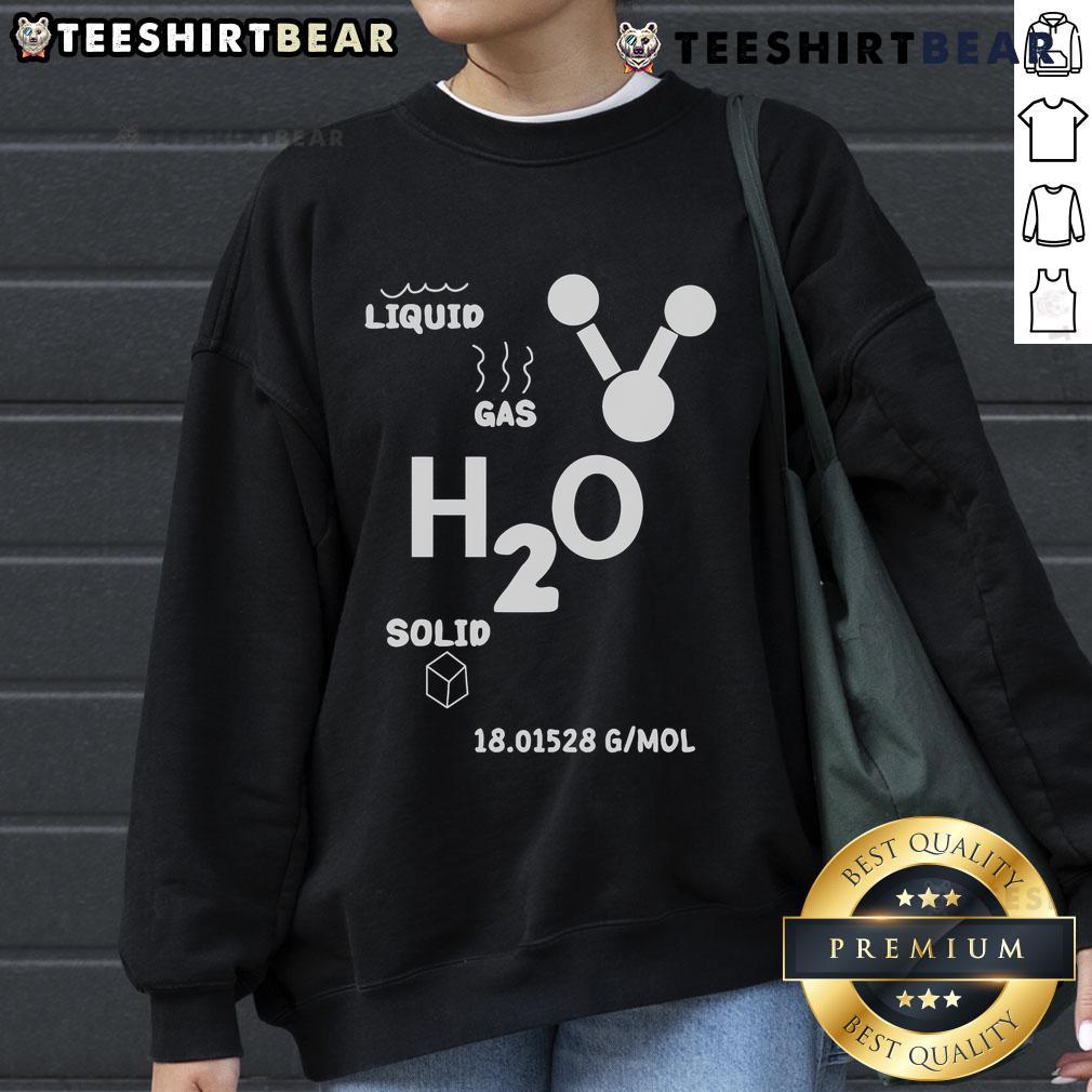 Good Liquid Gas H2O Solid G Mol Sweatshirt featuring fun science-themed design for chemistry enthusiasts.