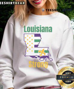 Good Louisiana Strong New Orleans Strong NOLA sweatshirt showcasing vibrant design and cozy fit, perfect for locals.