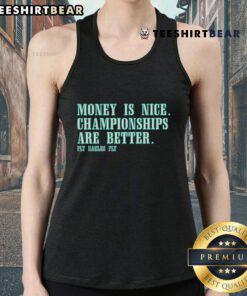 Fly Eagles Fly tank top featuring 'Good Money is Nice, Championships are Better' slogan for sports fans.