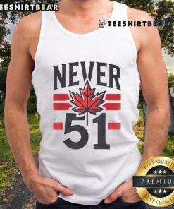 Good Never 51st State Canada Flag Tank Top featuring a vibrant design celebrating Canadian pride and unity.