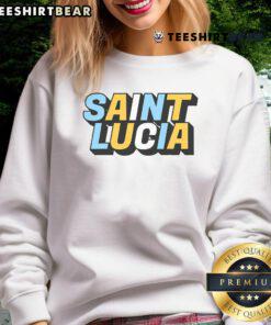 Good Saint Lucia Island Pride Sweatshirt featuring vibrant colors and island-inspired design, perfect for island lovers.