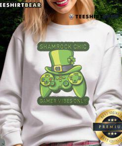 St. Patrick's Day sweatshirt featuring Irish-American gaming design, perfect for gamers celebrating the holiday.