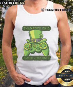 St. Patrick's Day themed tank top for gamers, celebrating Irish-American tradition with vibrant green design.