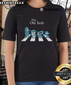 Good-The-Old-Tech-Ladies-Tee featuring a vintage graphic design celebrating tech nostalgia for women.