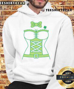 Hot Leprechaun Lass in St. Patty's Day hoodie, showcasing festive style and fun holiday spirit for St. Patrick's Day.