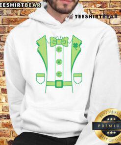 Alt Text: Hot Leprechaun Suit St. Patty's Day Hoodie featuring vibrant green and gold design, perfect for festive celebrations.