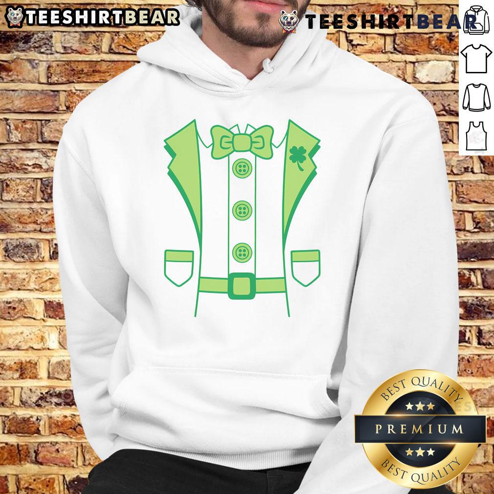 Alt Text: Hot Leprechaun Suit St. Patty's Day Hoodie featuring vibrant green and gold design, perfect for festive celebrations.