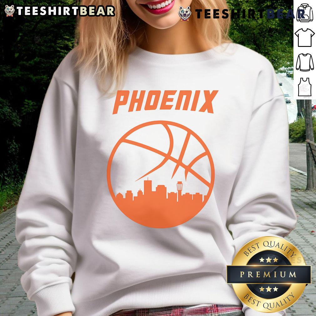 Hot Phoenix Basketball Retro City Arizona State Sweatshirt featuring vibrant colors and vintage design.