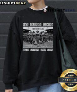 Hot Six Triple Eight Black Women's Army Corps Sweatshirt featuring stylish design and comfortable fit for everyday wear.