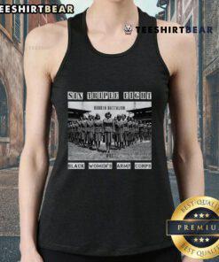 Alt Text: Black women's army corps tank top from Hot Six Triple Eight, featuring a stylish design perfect for casual wear.
