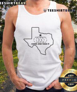 Hot Texas barbed wire 'Come and Take It' tank top featuring bold graphic design, perfect for summer wear.