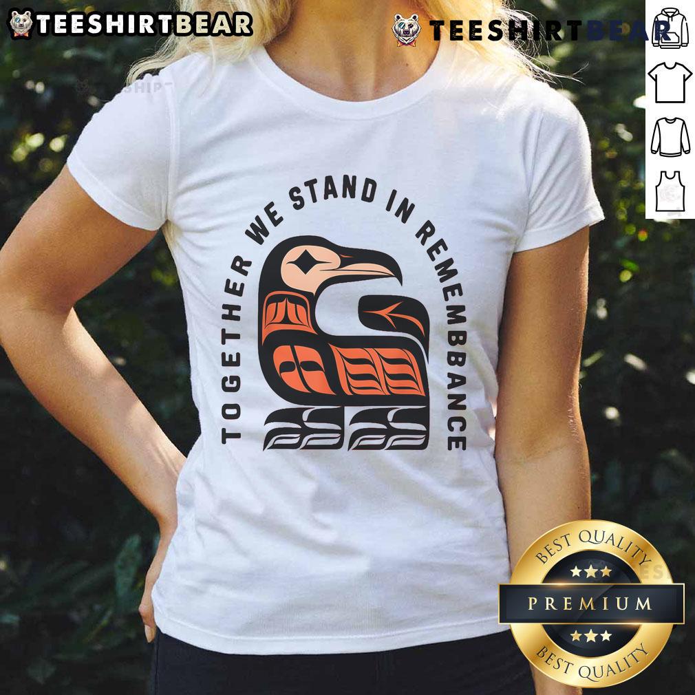 Alt Text: Native American ladies wearing 'Together We Stand' tee on Unity Day, symbolizing remembrance and unity.