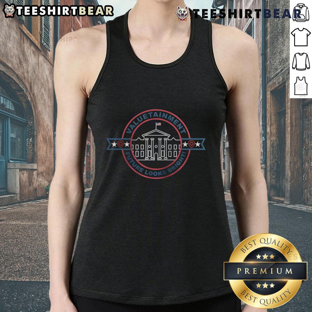 Hot white house tank top from Valuetainment, showcasing a bright future theme, perfect for summer style and casual wear.